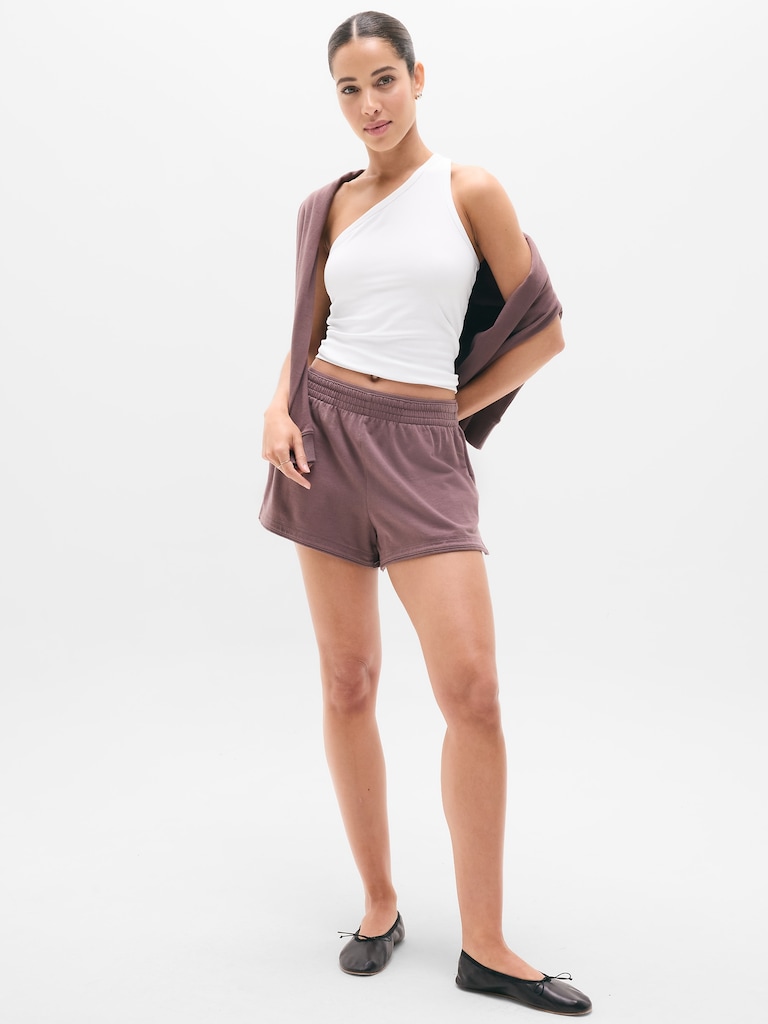 Signature Rib Asym One Shoulder Support Top