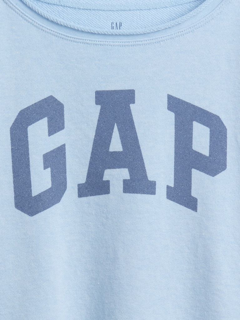 Kids French Terry Wide-Neck Logo Sweatshirt