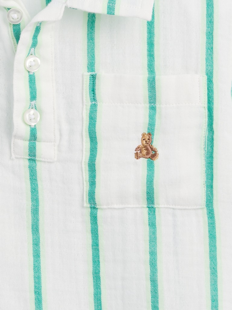 Baby & Toddler Cotton Gauze Print Polo Shirt