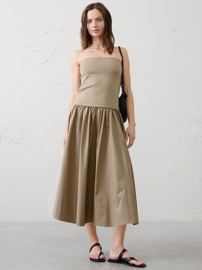 Strapless Midi Dress