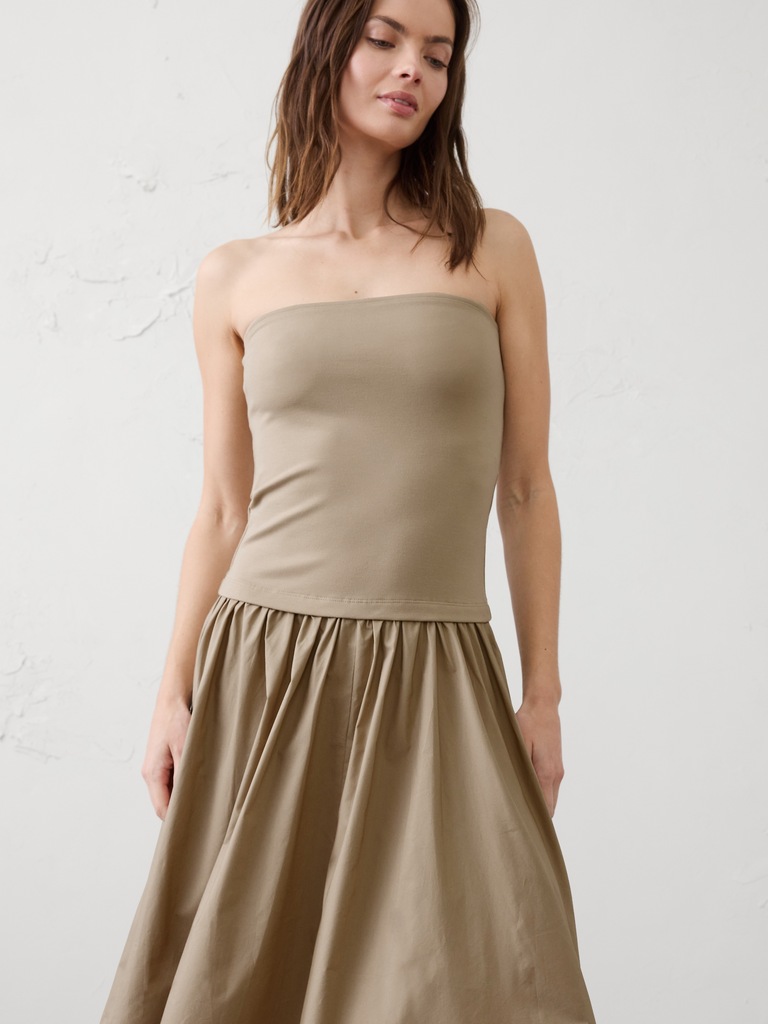 Strapless Midi Dress