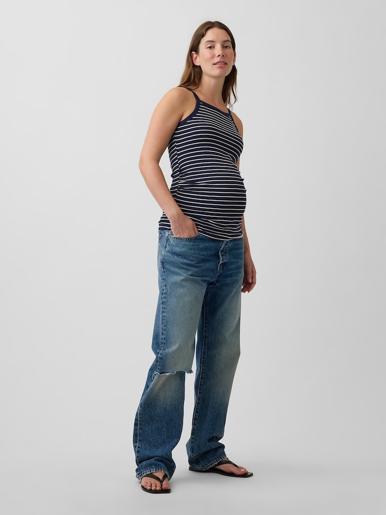 Maternity Modern Apron-Neck Tank Top