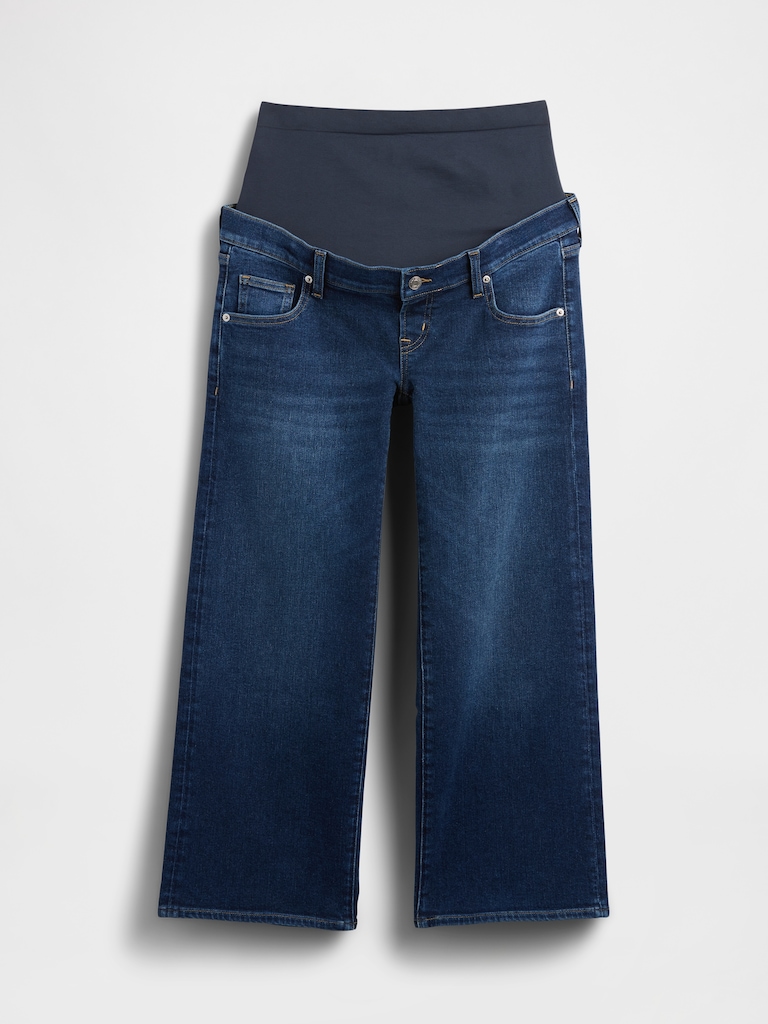 Maternity Full Panel Wide-Leg Jeans