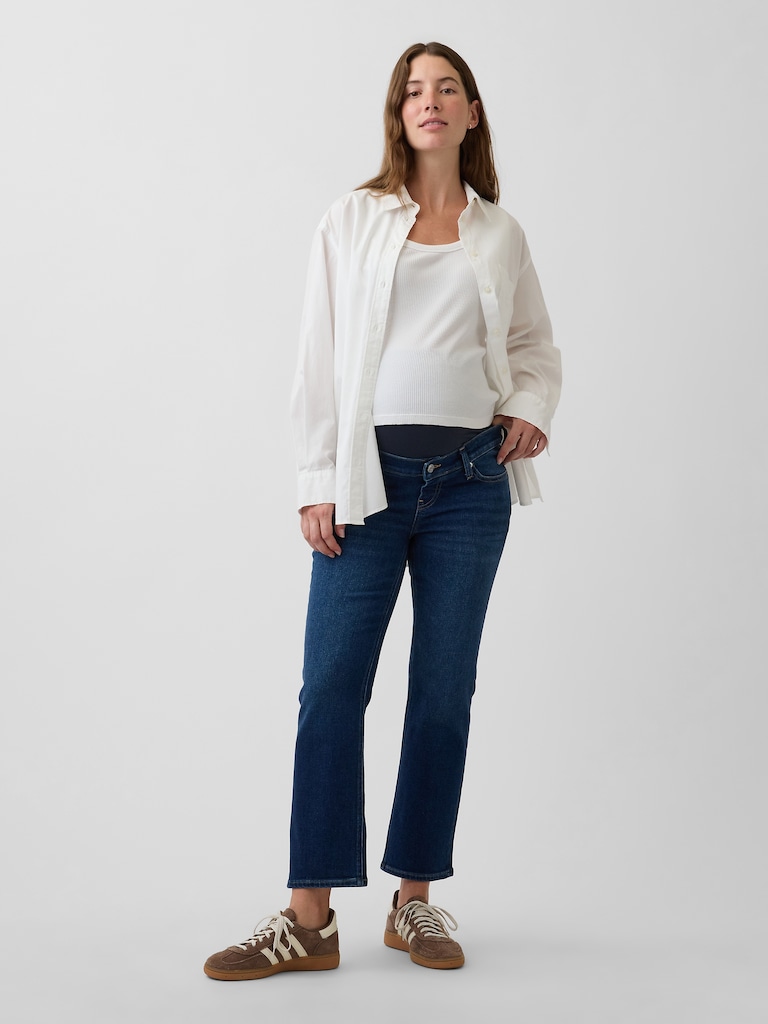 Maternity Full-Panel Straight Jeans