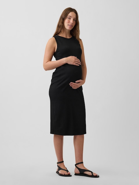 princess polly baby blue dress Shop Spring Maternity's Maternity & Nursing Dresses | Dany Long Sleeve  Bamboo Cotton Nursing Dress Black | Breathable Bamboo Fabric main image 1