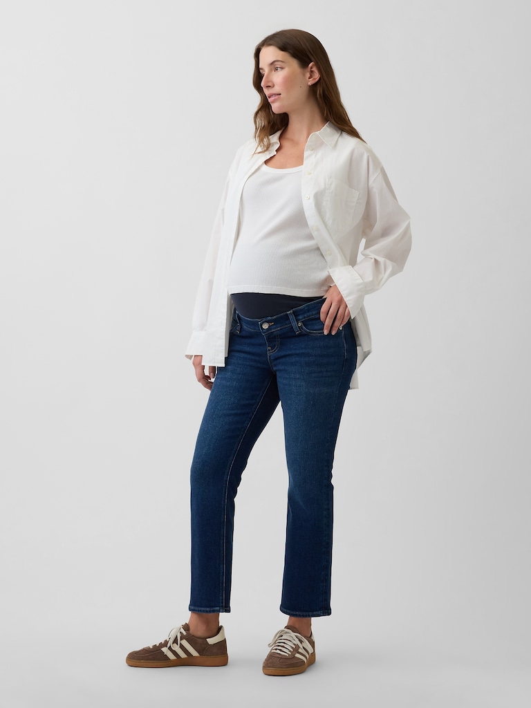 Maternity Full-Panel Straight Jeans