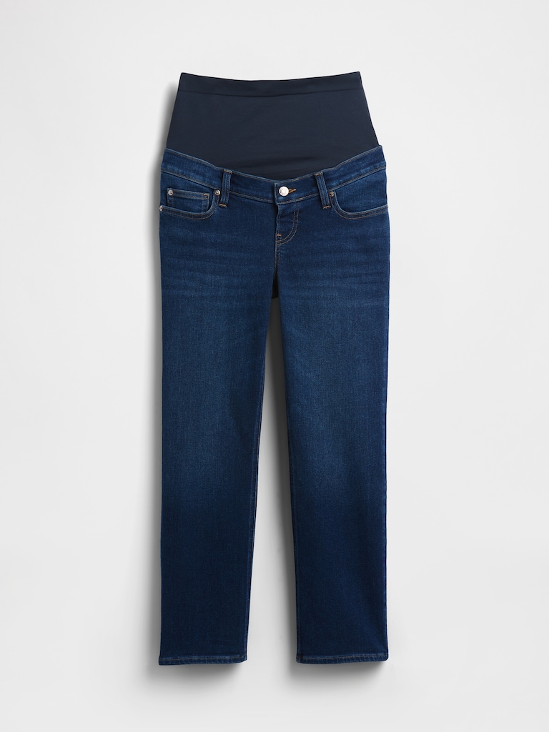 Maternity Full-Panel Straight Jeans