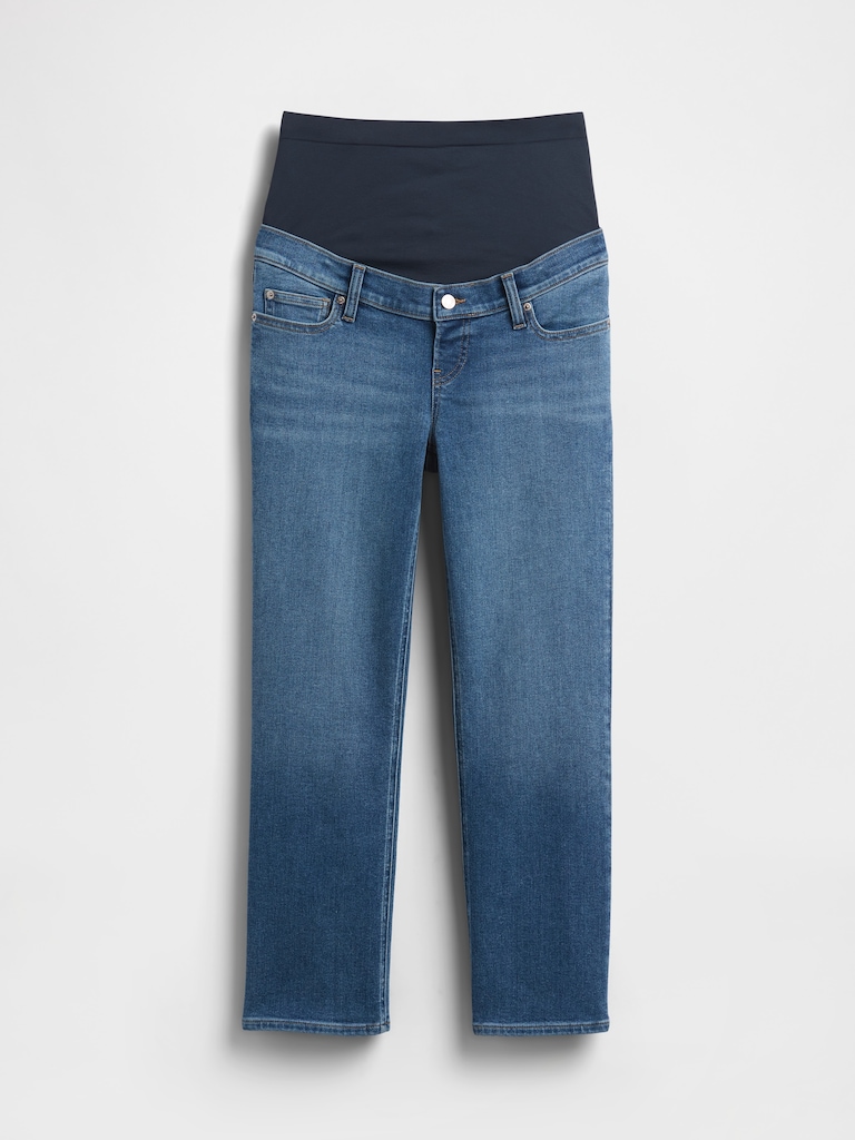 Maternity Full-Panel Straight Jeans