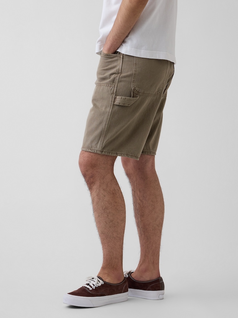 9" Loose Denim Carpenter Shorts