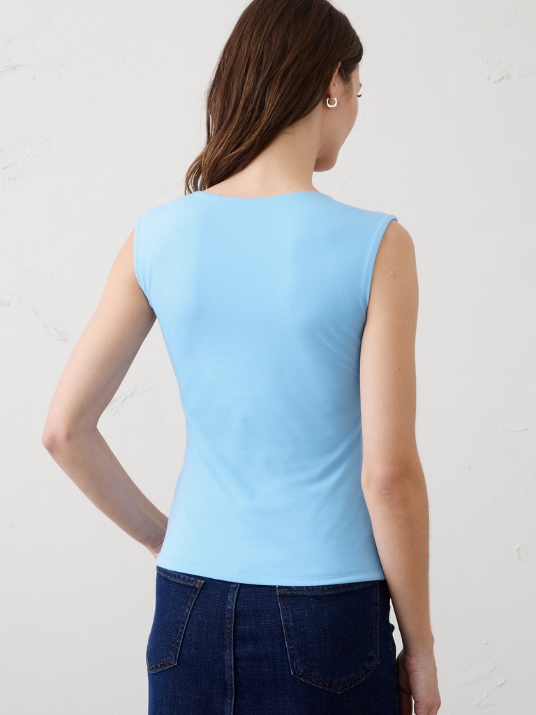 Soft Stretch Scoop-Neck Top