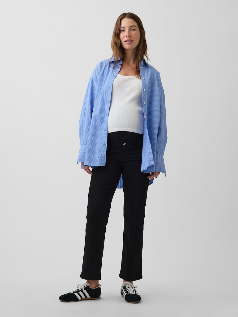 Maternity Full-Panel Straight Jeans