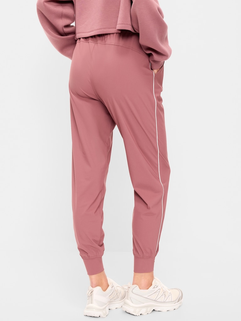 High-Waisted Side-Striped SleekTech Jogger