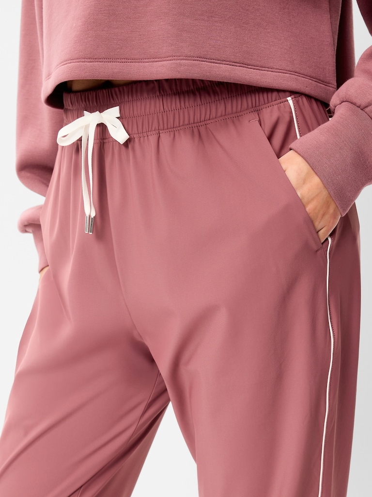 High-Waisted Side-Striped SleekTech Jogger