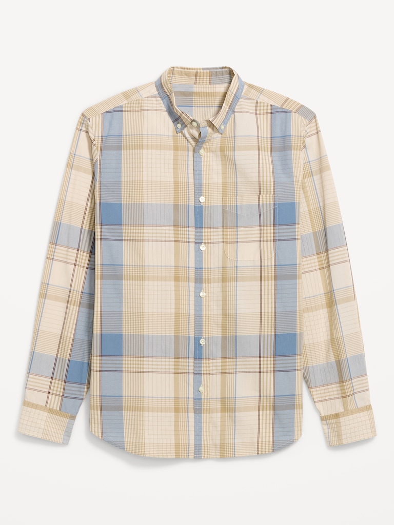 Classic Fit Everyday Plaid Poplin Shirt
