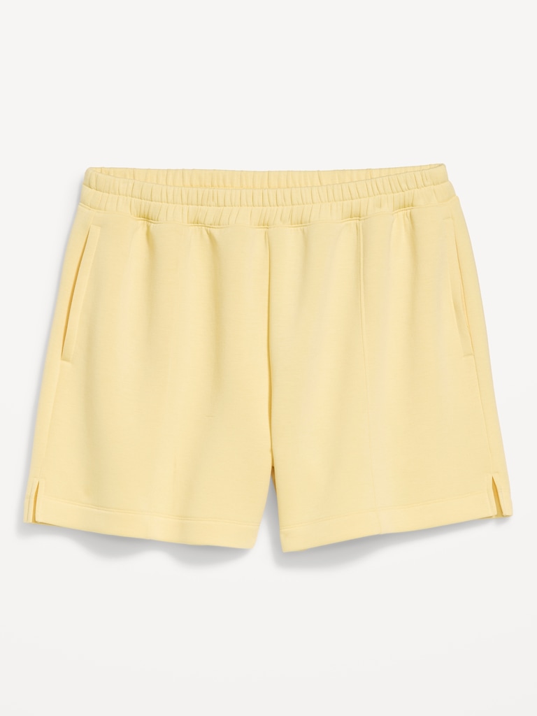 High-Waisted Bounce Fleece Shorts -- 5-inch inseam