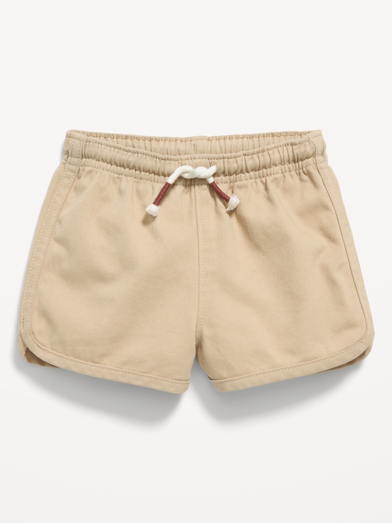 Twill Dolphin-Hem Shorts for Baby