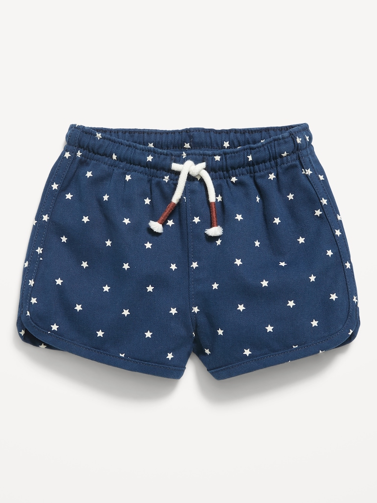 Twill Dolphin-Hem Shorts for Baby