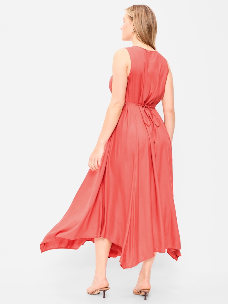 Handkerchief Hem Midi Dress