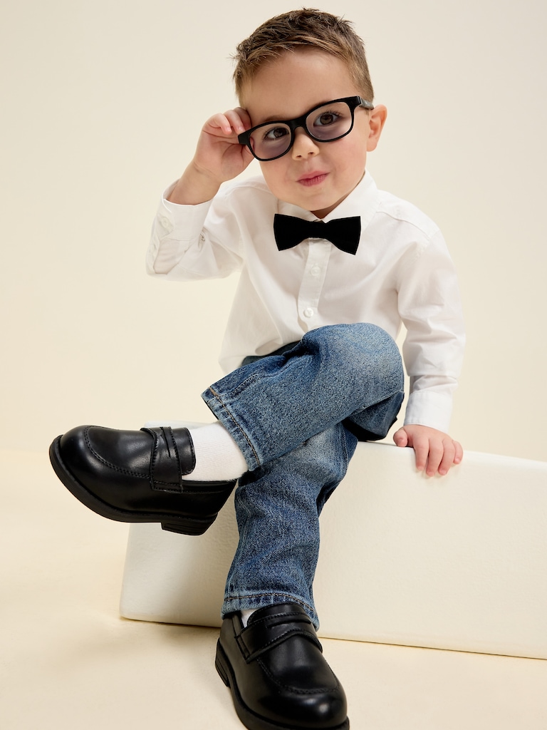Faux-Leather Loafers for Toddler Boys