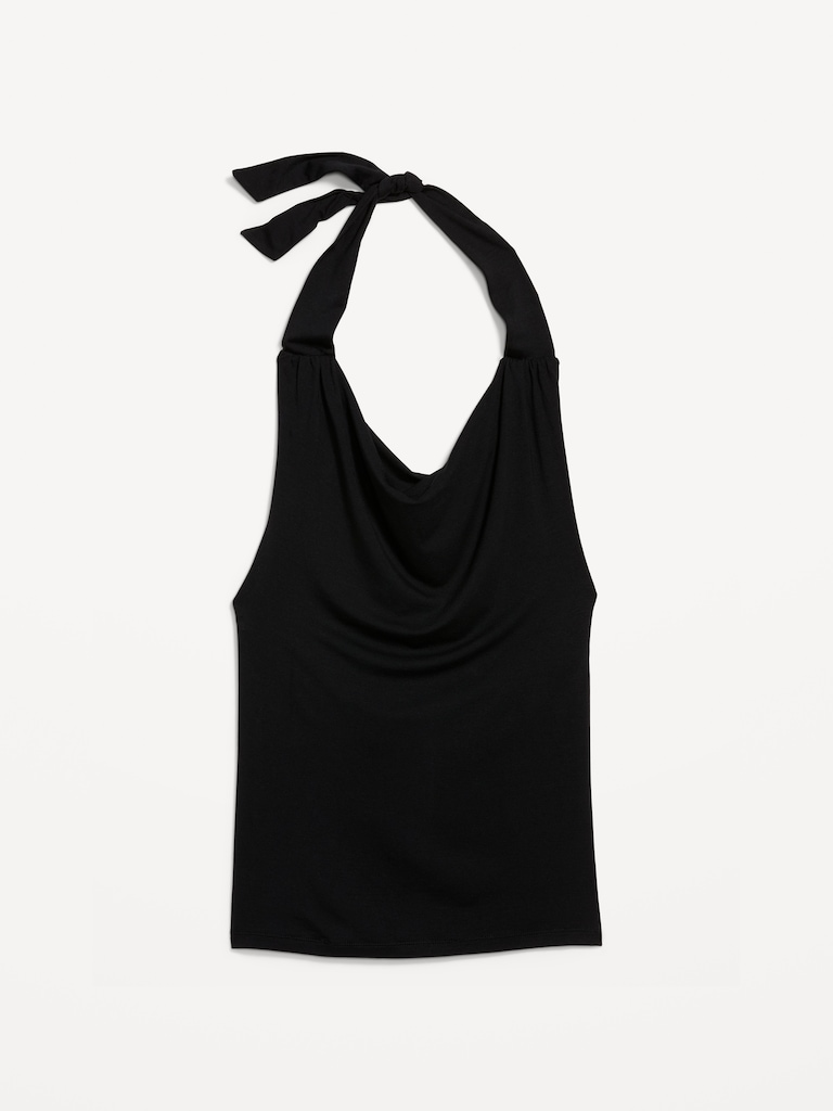 Cowl-Neck Halter Top