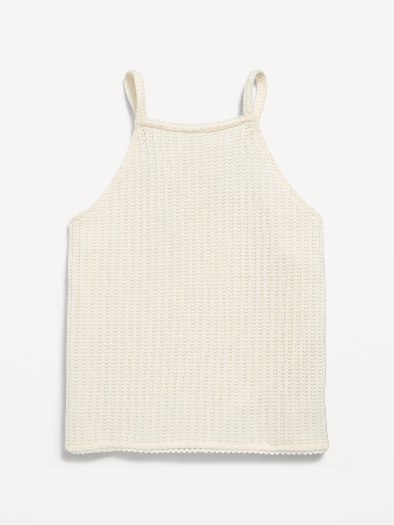 Sleeveless Jacquard Knit Top for Girls