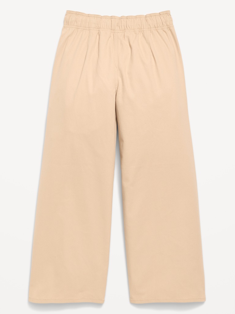 School Uniform Baggy Wide-Leg Pull-On Pants for Girls