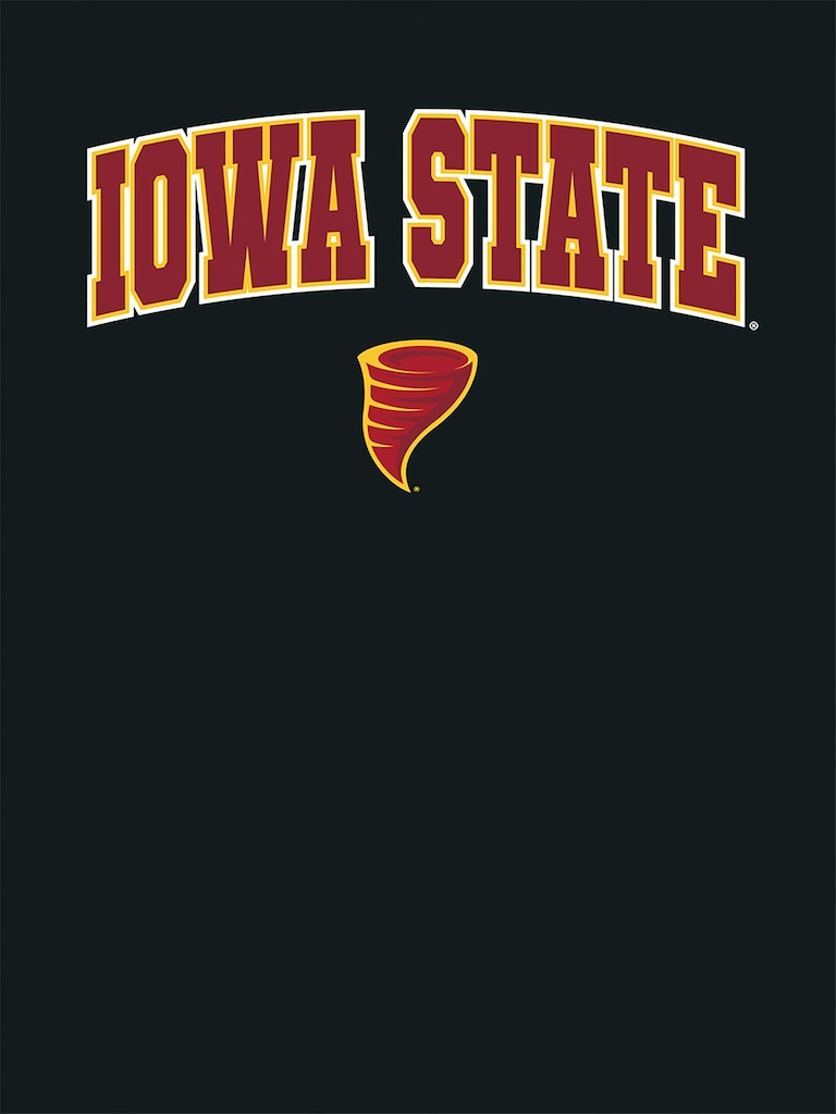 Iowa State University Arch Logo Black Graphic T-Shirt for Women