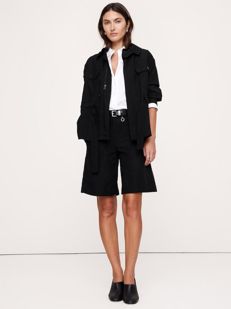 Silky Cotton Long-Sleeve Button-Down Shirt