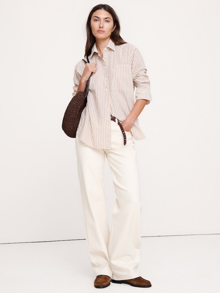 The Oversized Shirt in Cotton Poplin