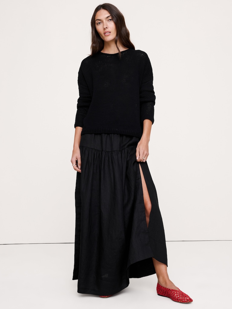 Coastal Cotton Boat-Neck Sweater