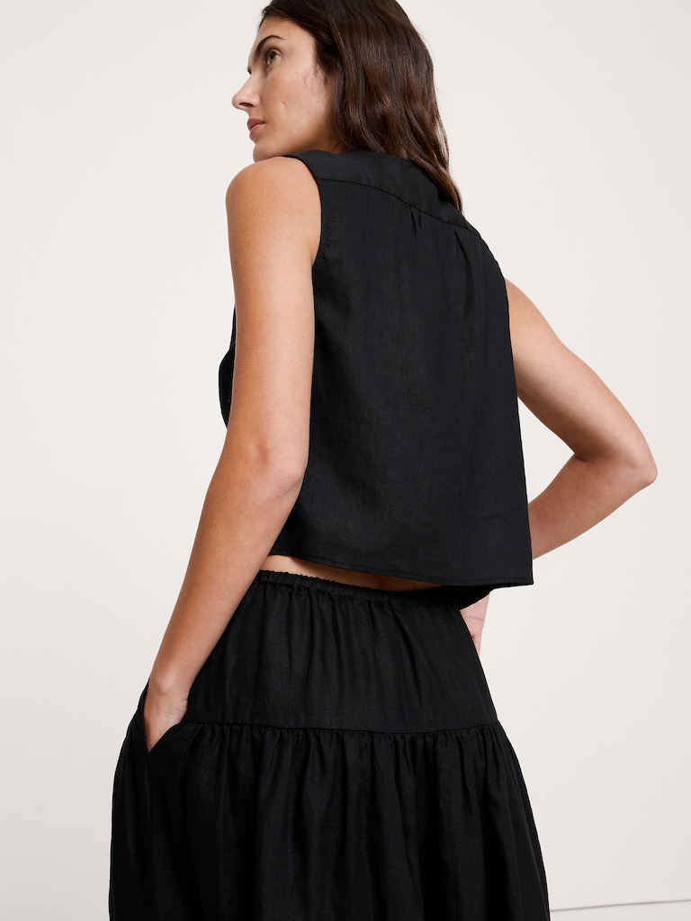 Linen Double-Tie Tank