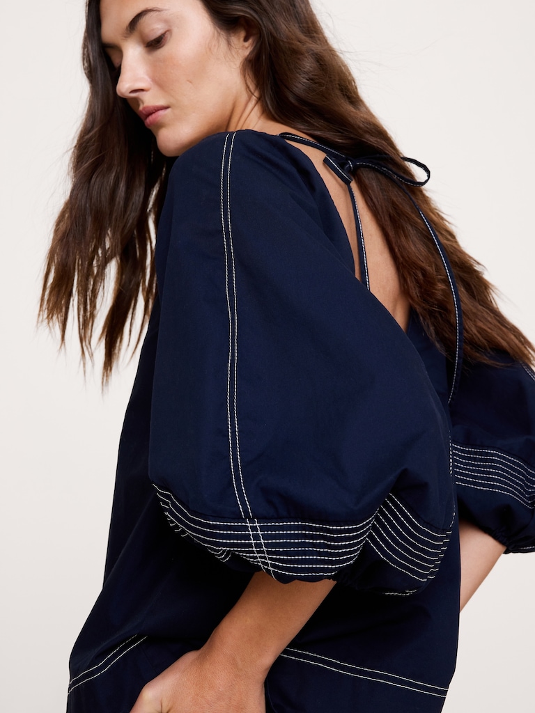 Cotton Scoop-Back Top