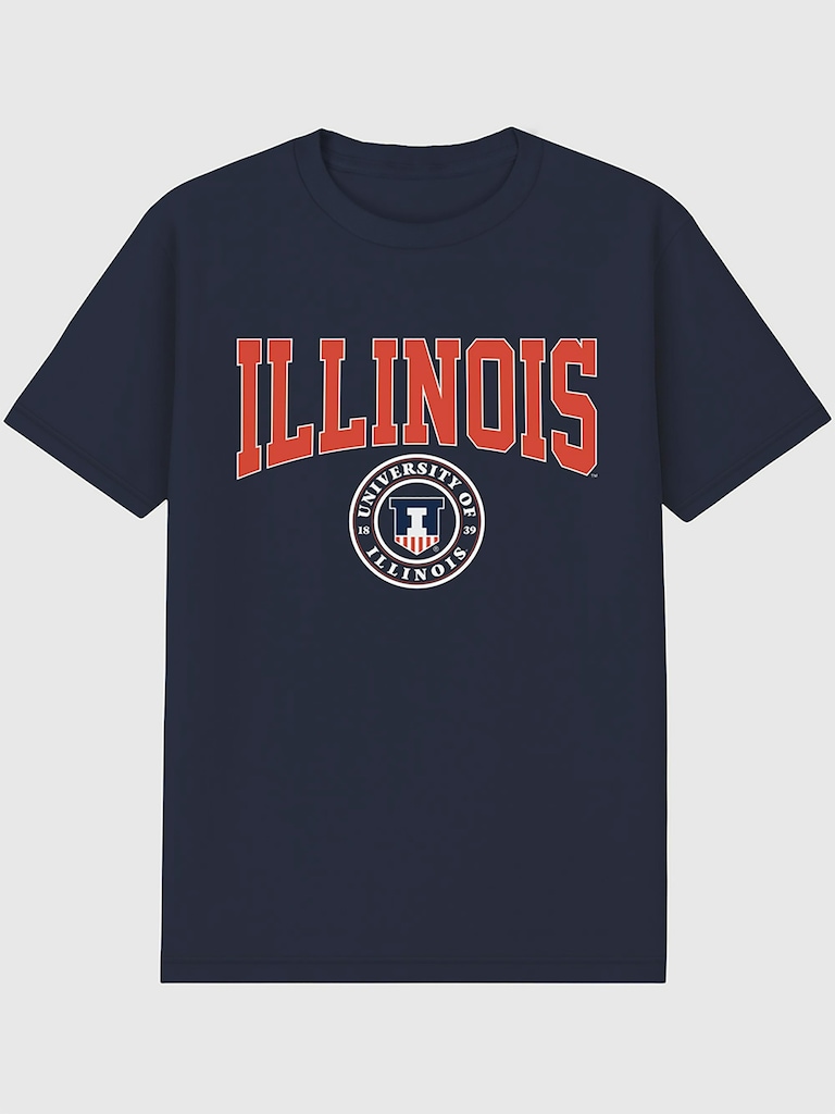 University of Illinois Collegiate Seal Graphic T-Shirt for Men