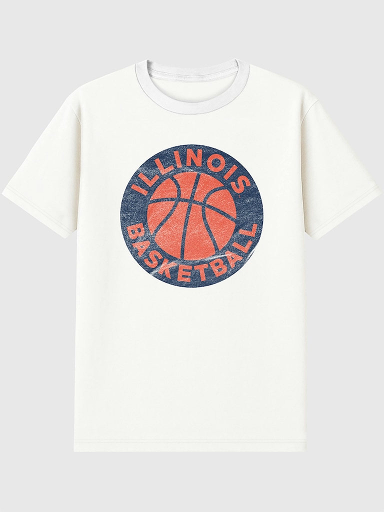 University of Illinois Illinois Circle Basketball Graphic T-Shirt for Men