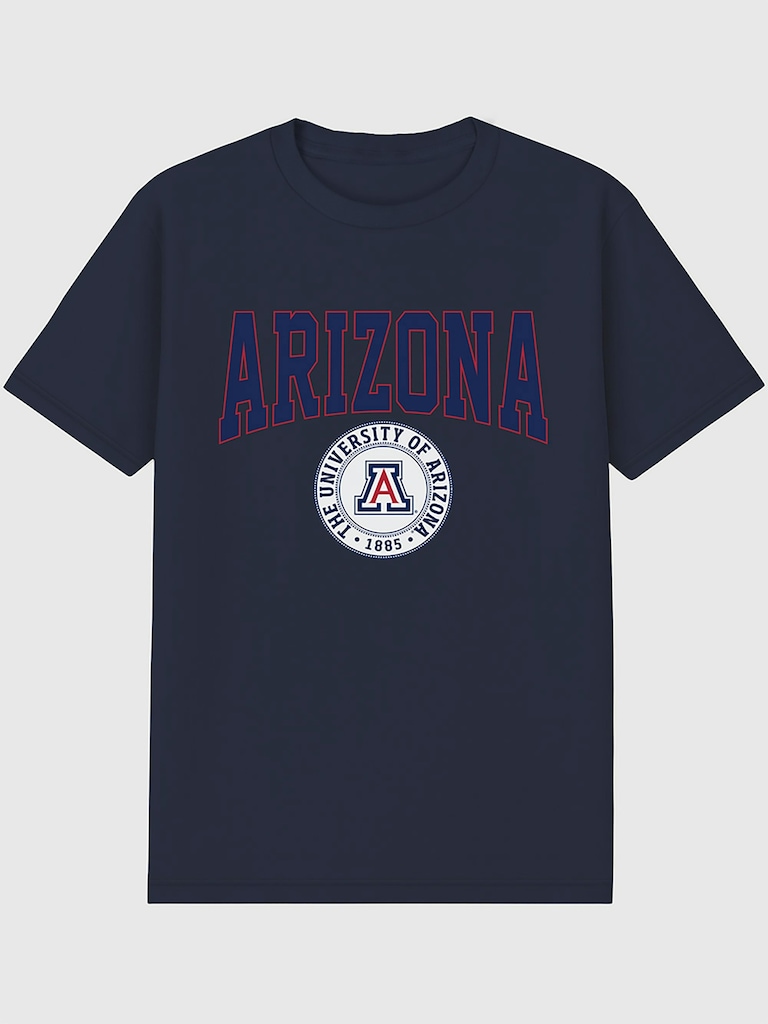 University of Arizona Collegiate Seal Dark Graphic T-Shirt for Men