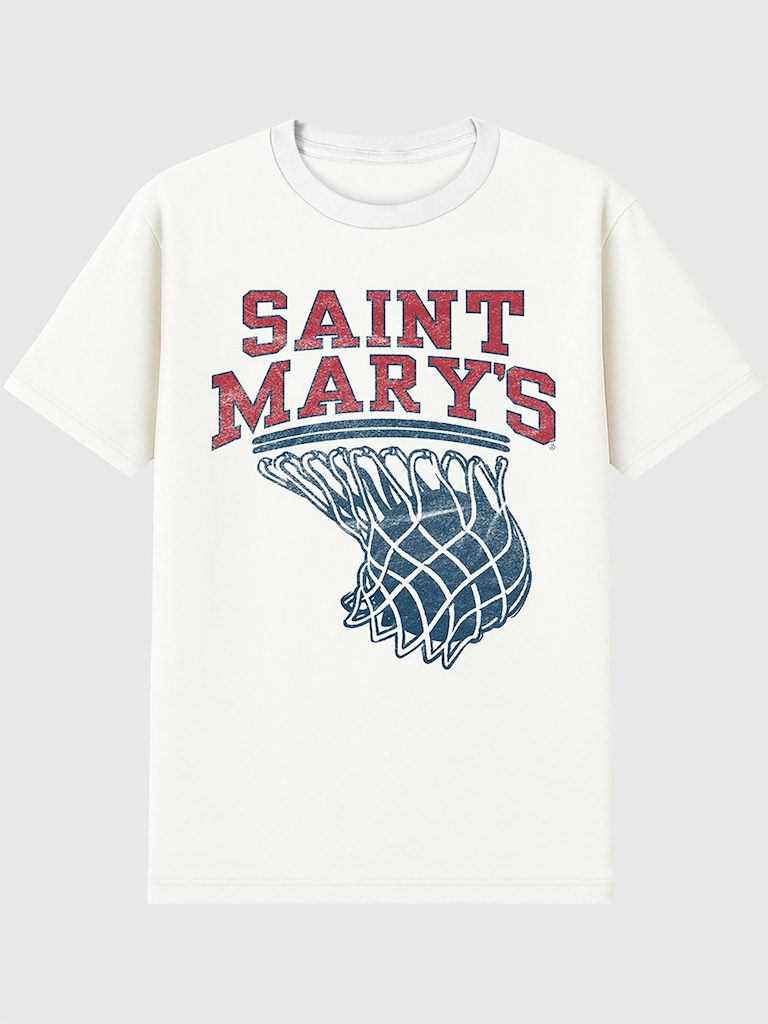 Saint Marys College of California Basketball Hoop Graphic T-Shirt for Men