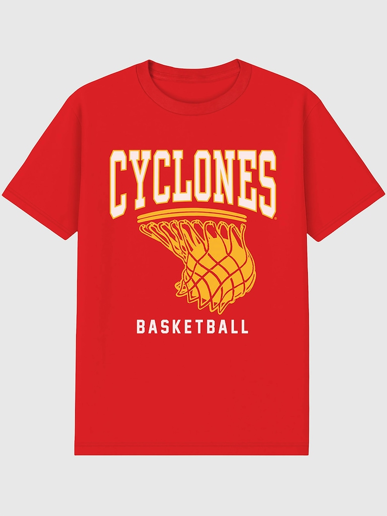 Iowa State University Basketball Hoop Graphic T-Shirt for Men