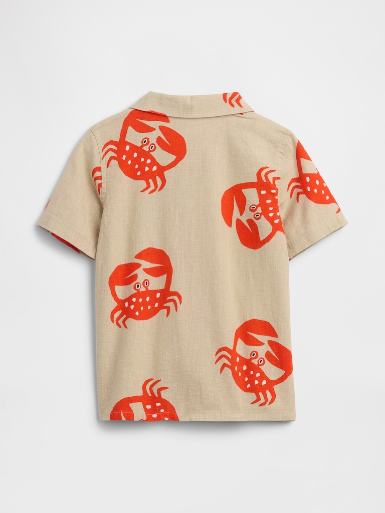babyGap Brannan Bear Linen-Blend Vacay Shirt