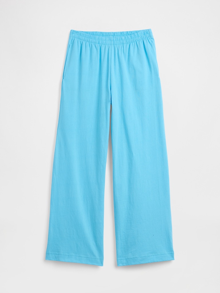 Heavyweight Pull-On Wide-Leg Crop Pants