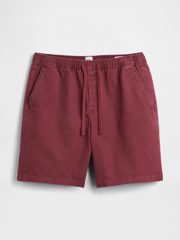 7" Essential Pull-On Khaki Shorts