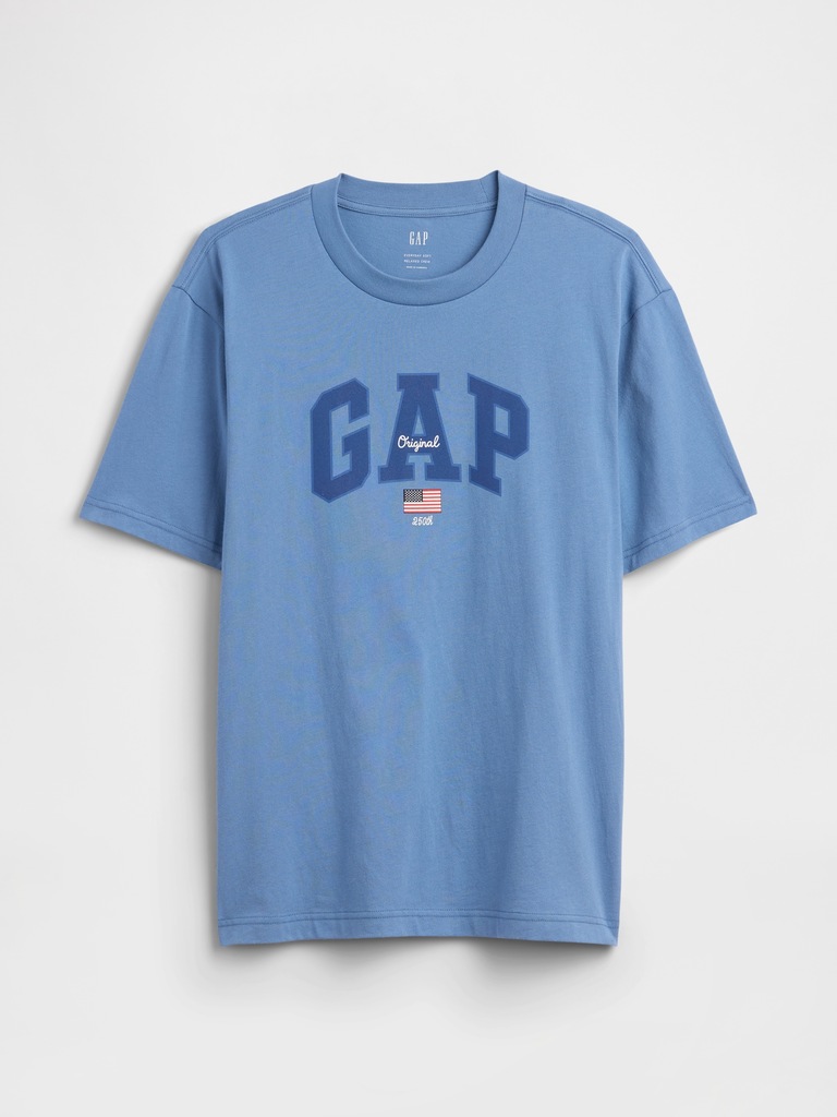 Everyday Soft Relaxed Gap Americana Logo T-Shirt