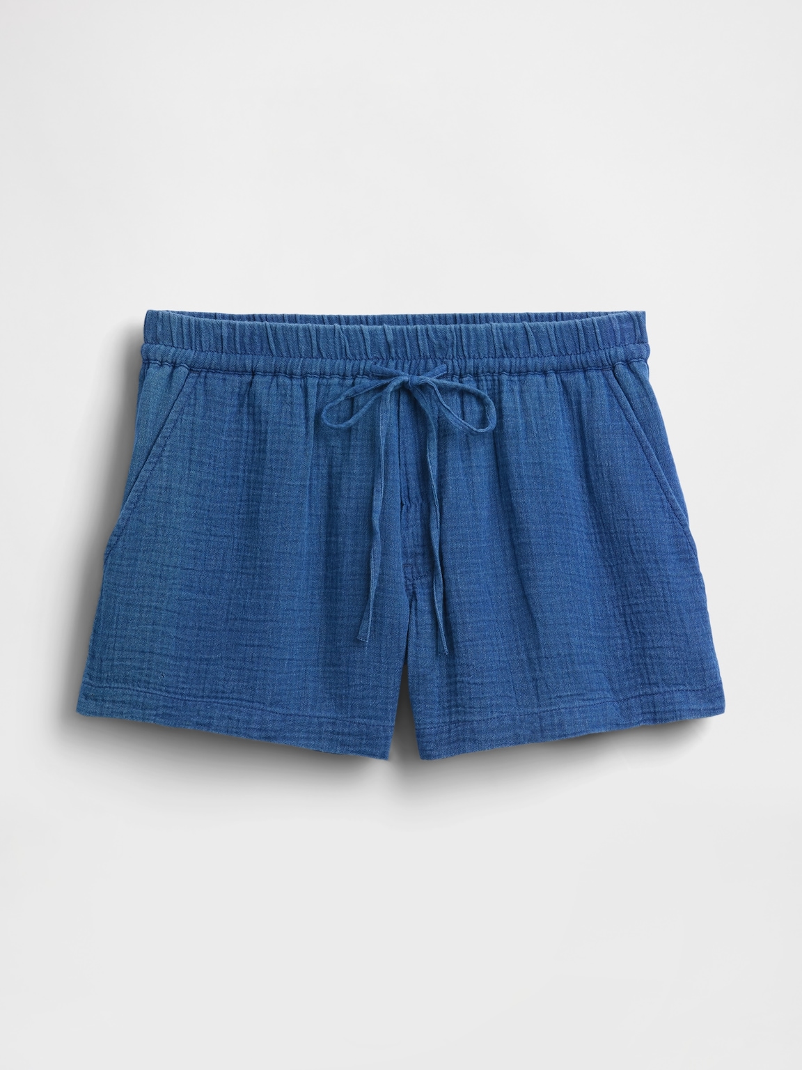 4" Cotton Gauze Denim Easy Shorts