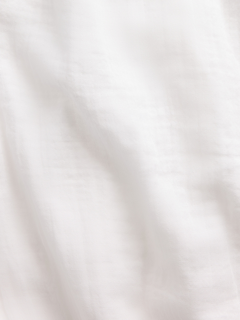 Cotton Gauze Button-Front Crop Peplum Top