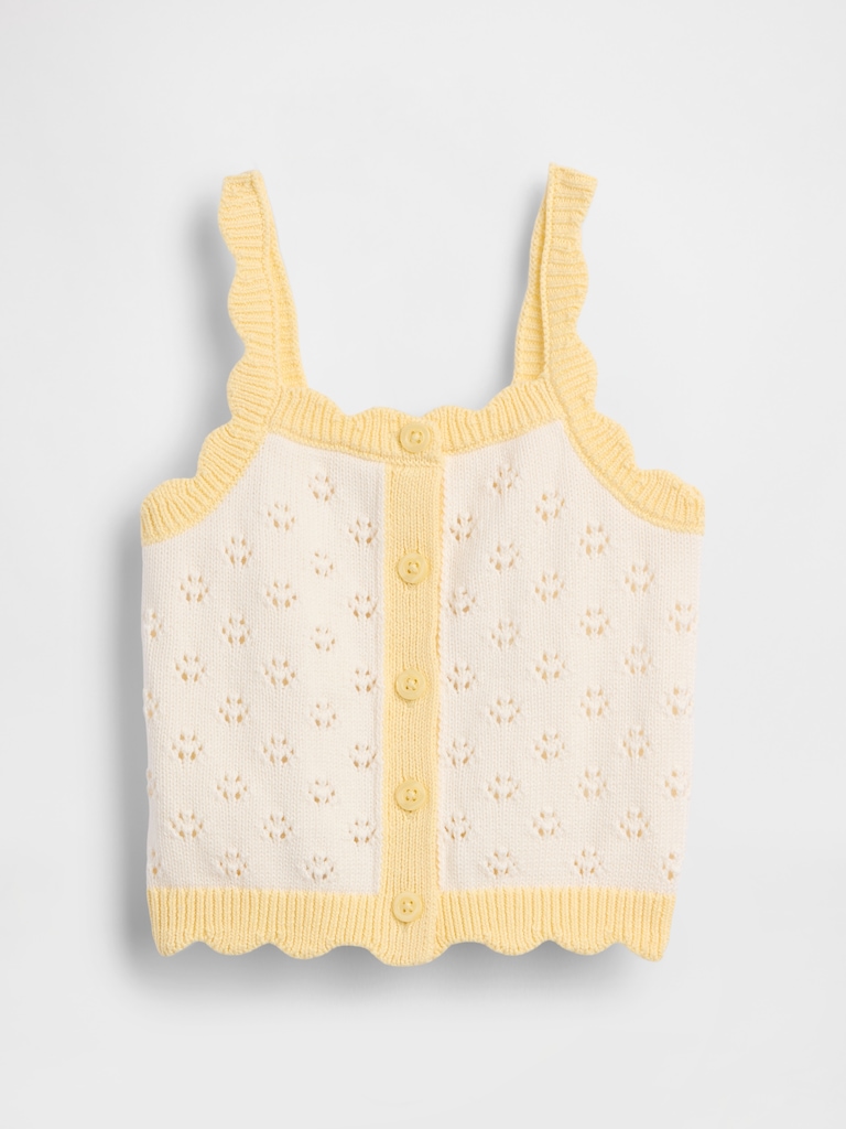 Baby & Toddler Pointelle Colorblock Sweater Tank