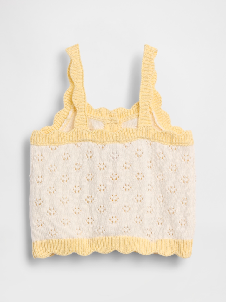 Baby & Toddler Pointelle Colorblock Sweater Tank