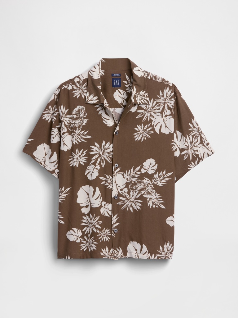 Relaxed Camp Collar Shirt
