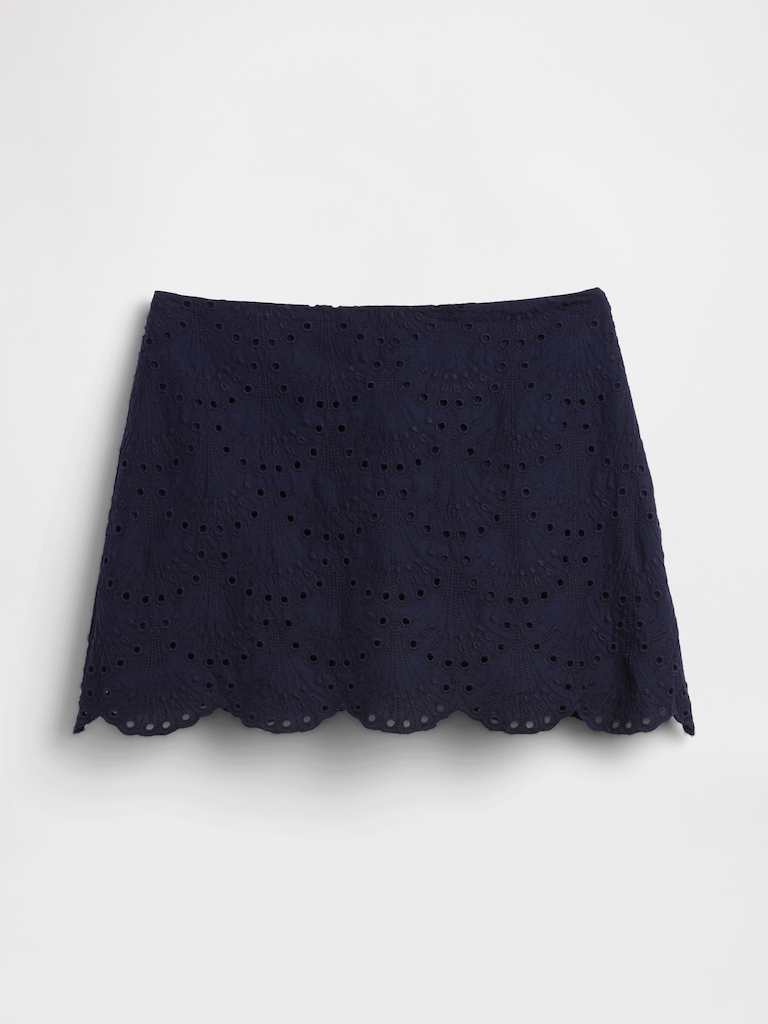Eyelet Mini Skort