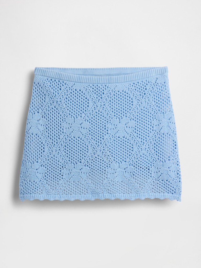 Pointelle Mini Sweater Skort