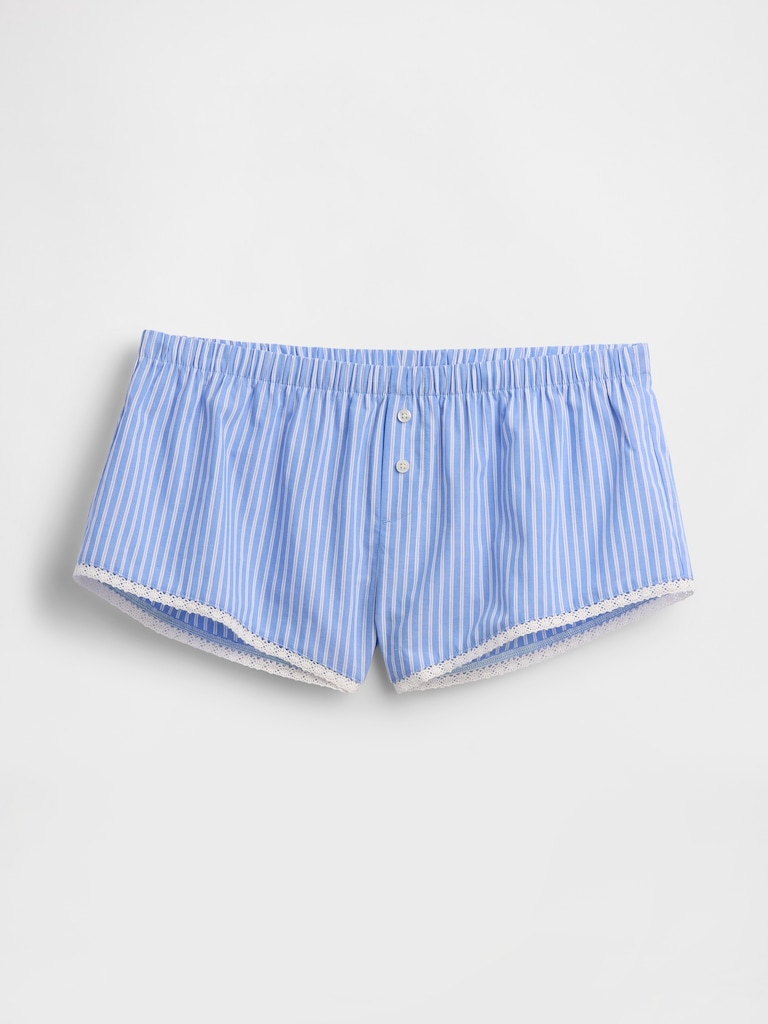 Poplin Stripe Bloomer PJ Shorts
