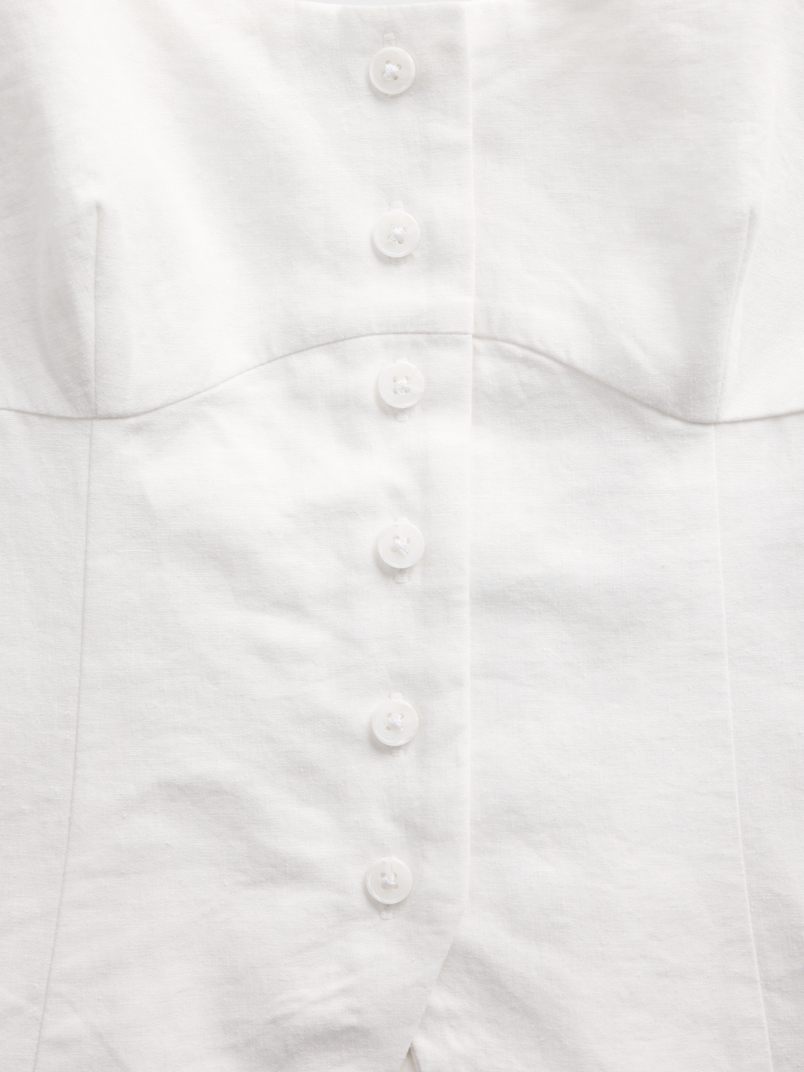 Linen-Blend Corset Vest Top